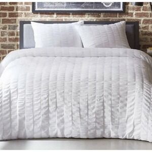 CITY SCENE TWIN DUVET COVER SET, WHITE COURTNEY NEW